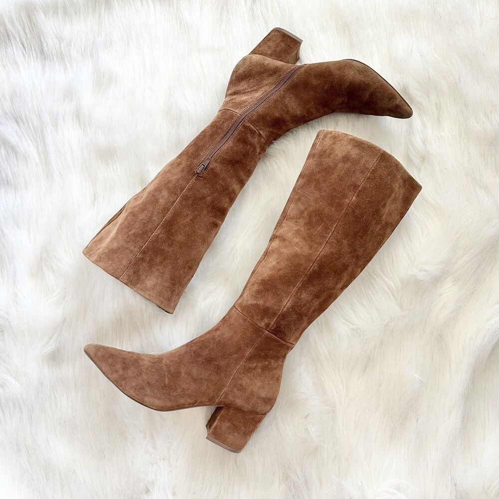Steve Madden Forrest Women’s Brown Suede Pointed Toe Knee High Boots Size 8.5 - Picture 3 of 8